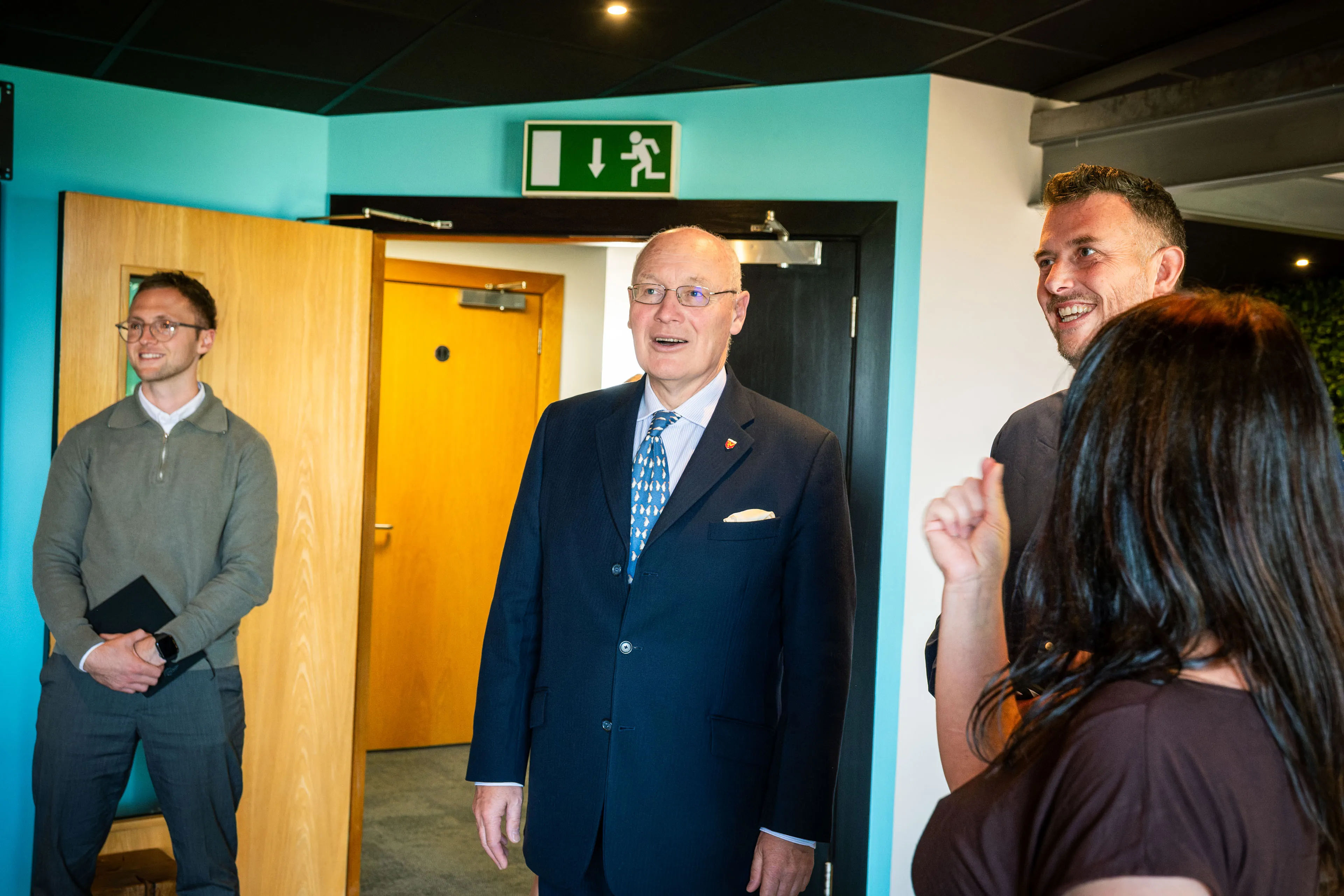 Lieutenant General Sir John Lorimer KCB DSO MBE at the DotPerformance studio setup with the team around him