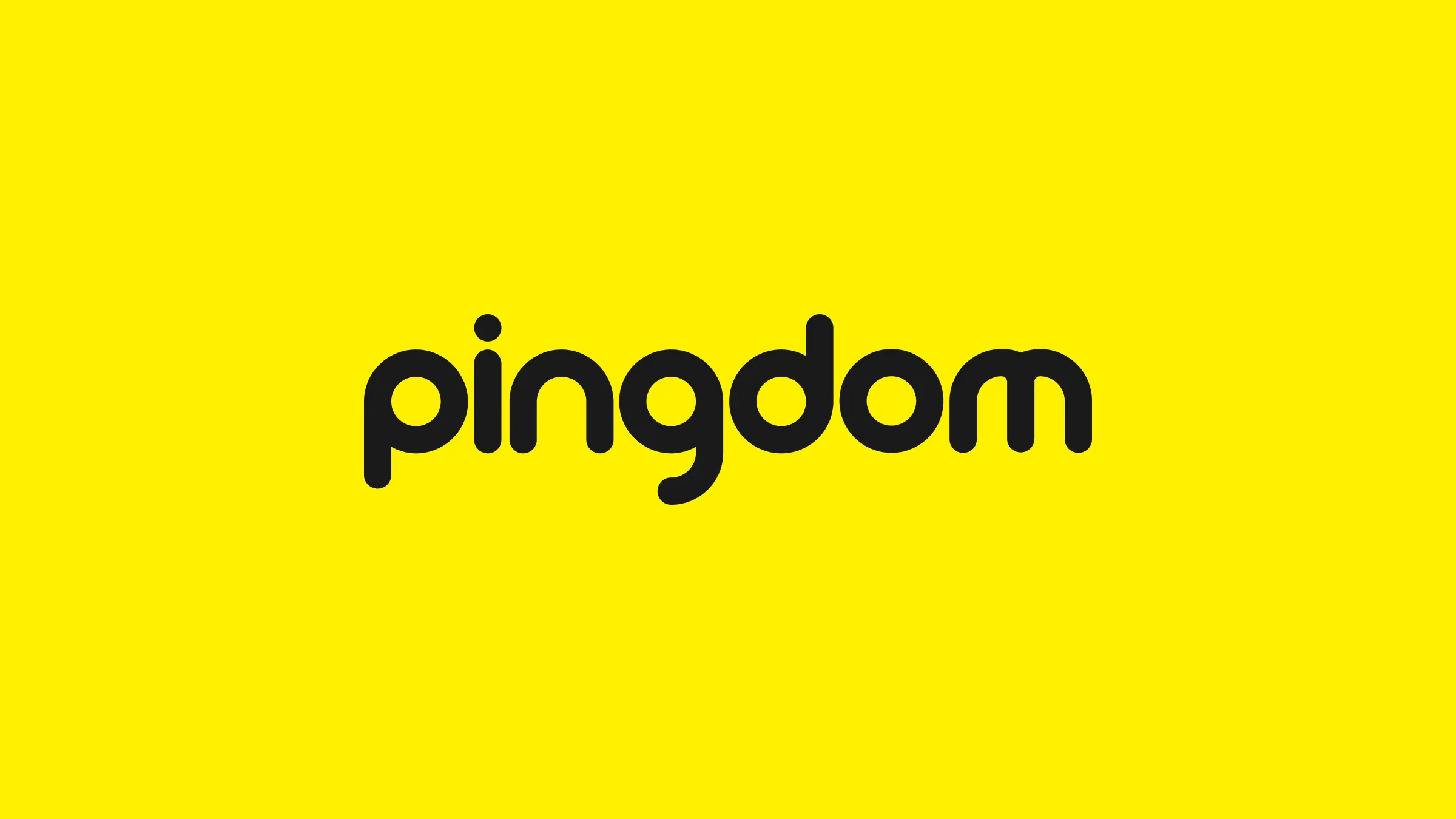 Pingdom logo on a yellow background, illustrating the uptime monitoring tool included as standard in DotPerformance managed hosting contracts