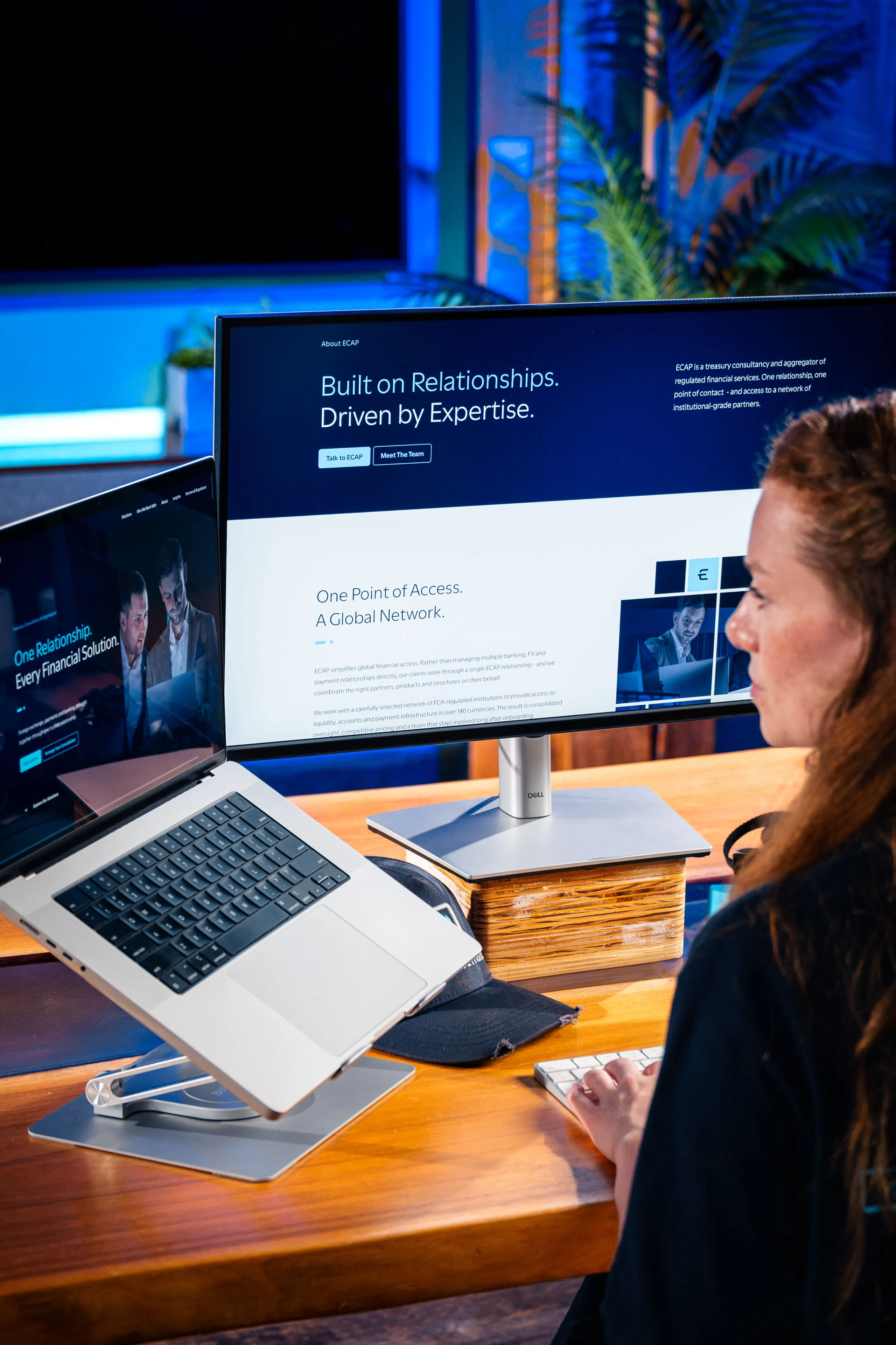 A closer view of the ECAP homepage design as Ella Garvey works on it at DotPerformance