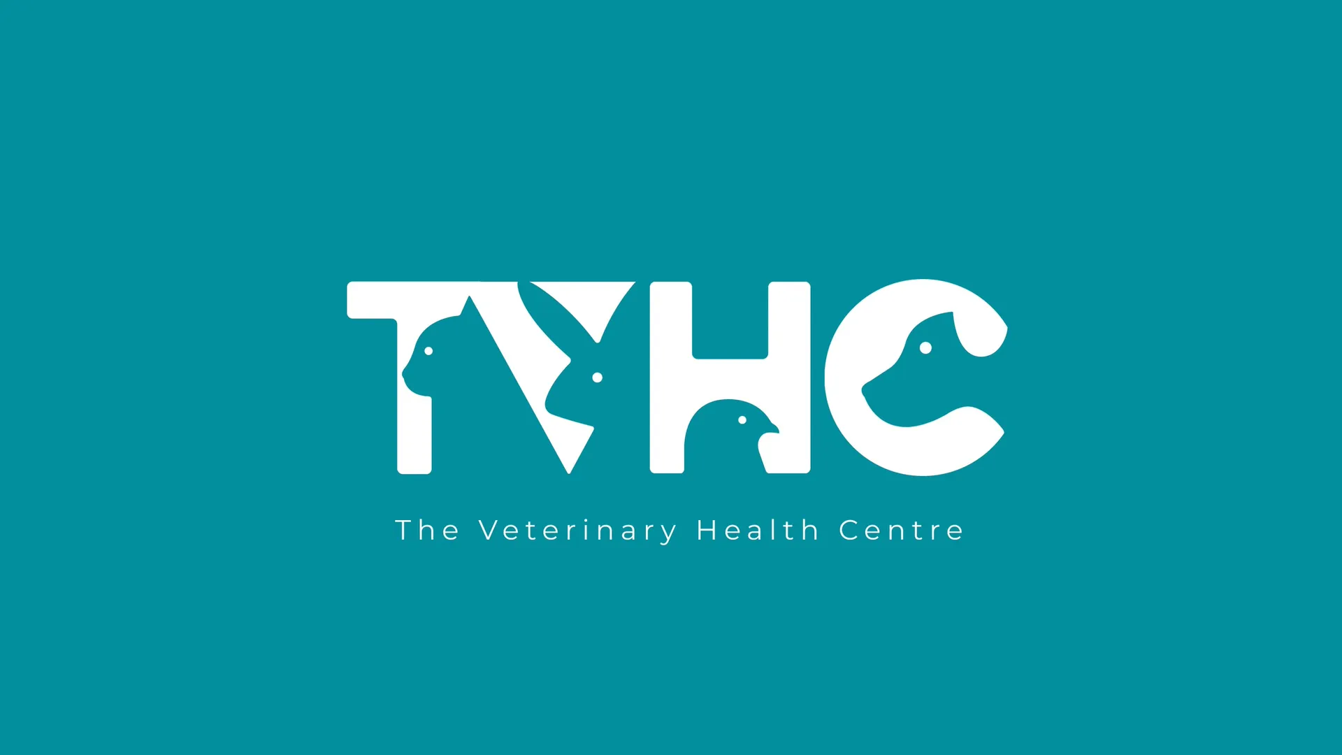 TVHC logo mark showing the construction lines of the letterform design, created by DotPerformance for The Veterinary Health Centre in Lytham St Annes