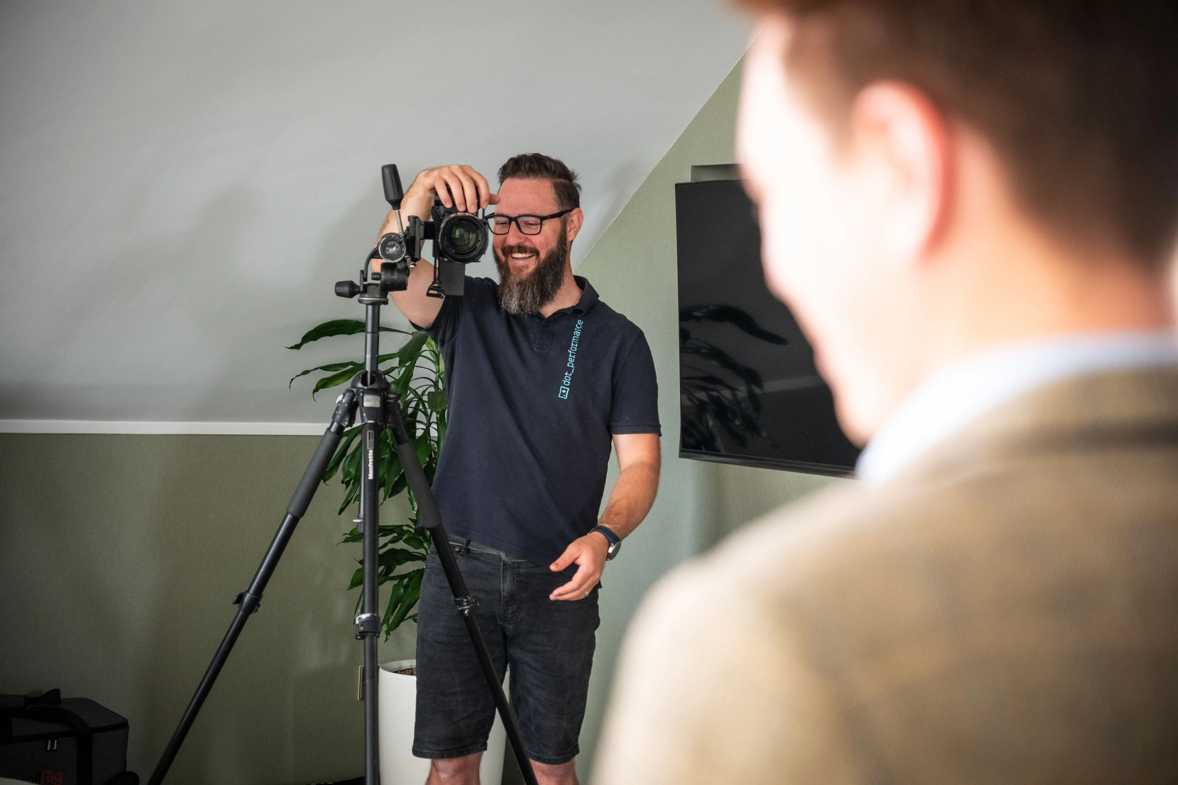 Nico van Loggerenberg pleased with the photos of Jordan Hamer during his portrait session at Boal & Co.