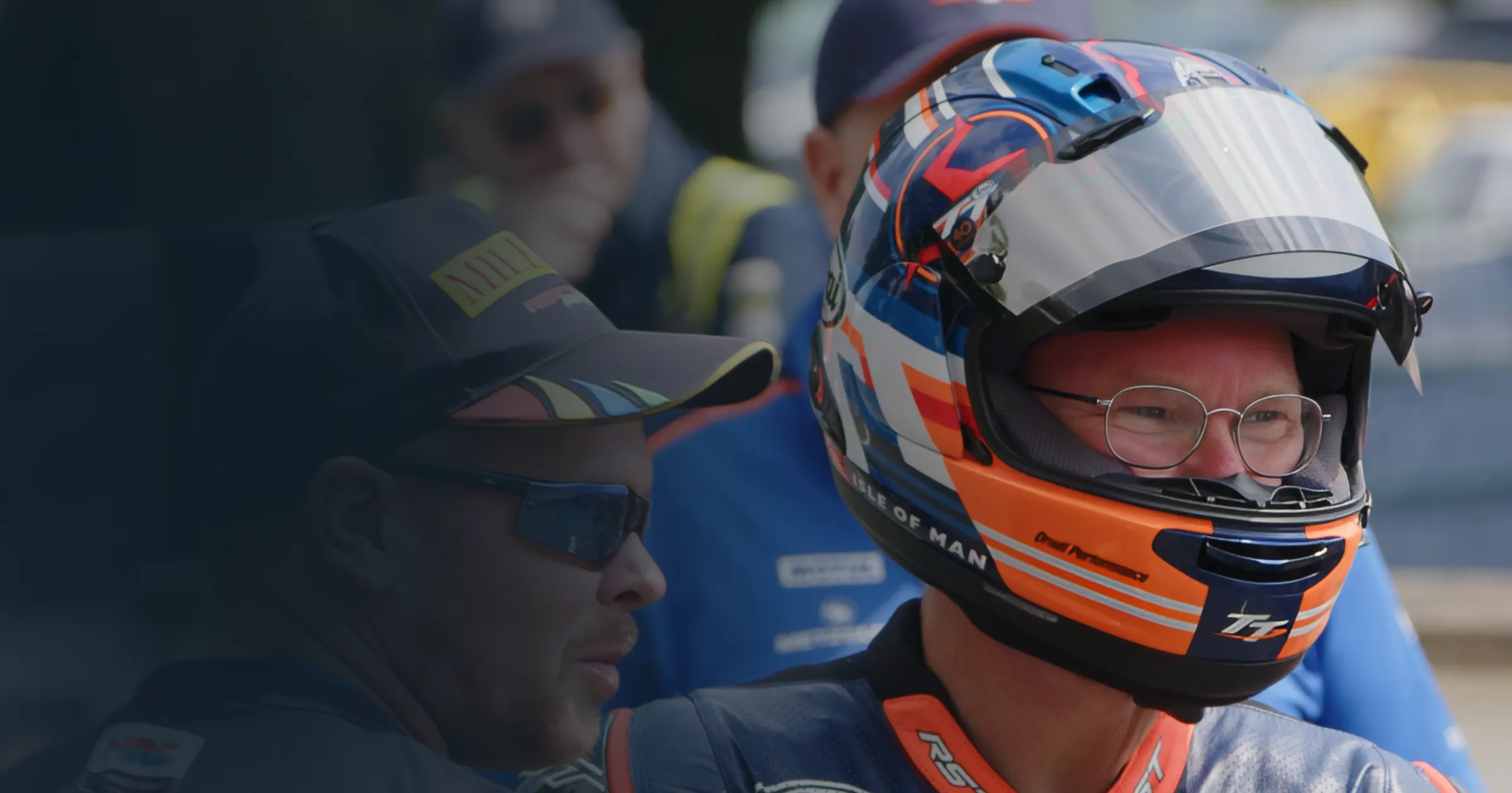 Milky Quayle focused at the TT start line.
